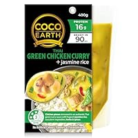 Coco Earth Thai Green Chicken Curry & Rice, 400 g