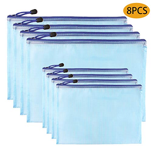 Kitchen-dream Bolsas de carpetas de archivos, billetera de archivos, carpetas de billeteras de plástico, bolsas de documentos de malla, bolsas de cremallera de archivos para la escuela, la oficina