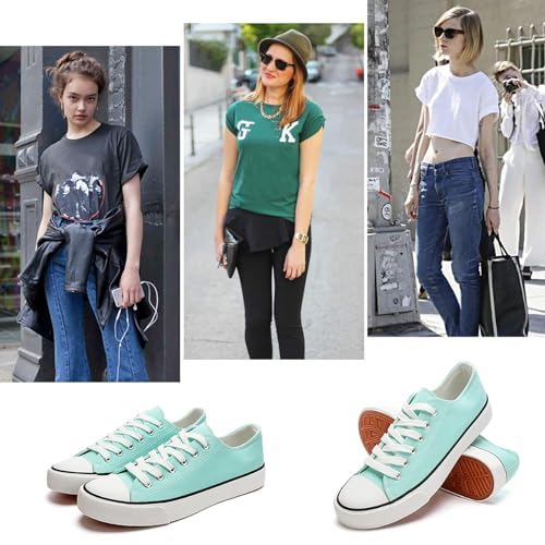 Image of ZGR Women's Canvas Low Top Sneaker Lace-up Classic Casual Shoes for Women