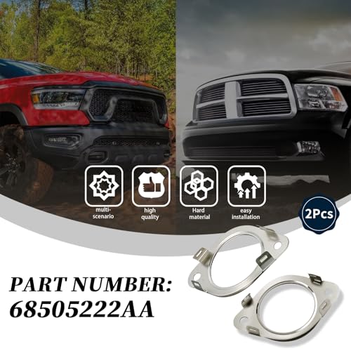 Image of 2Pcs 68505222AA Exhaust Pipe Gaskets Compatible with 2019 2020 2021 2022 Dodge RAM 1500 (2)