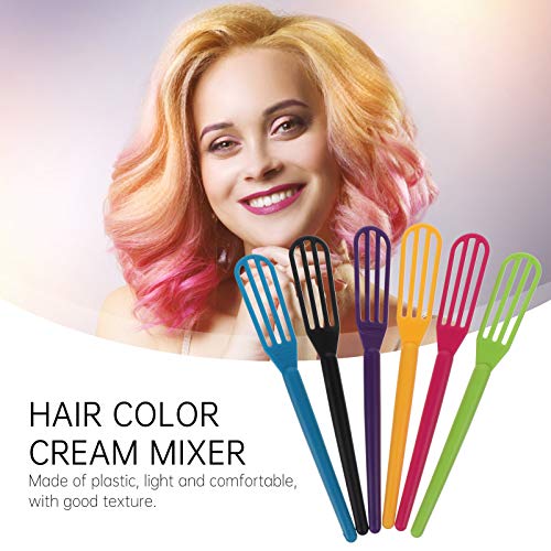 Minkissy 52950TD11B 6Pcs Hair Coloring Mixer Hair Tint Color Cream Colorful Spoon Whisk Applicator Hair Bleaching Highlight Tool thumb #6