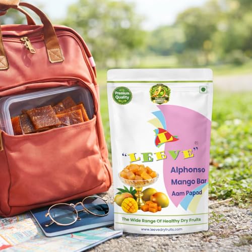 Image of Leeve Alphonso Mango Bar (Aam Papad) 800g | Real Mango Fruit Bar | Sweet & Tangy Snack | Kids Favorite | Travel Snack | No Added Preservatives | Traditional Indian Aam Papad