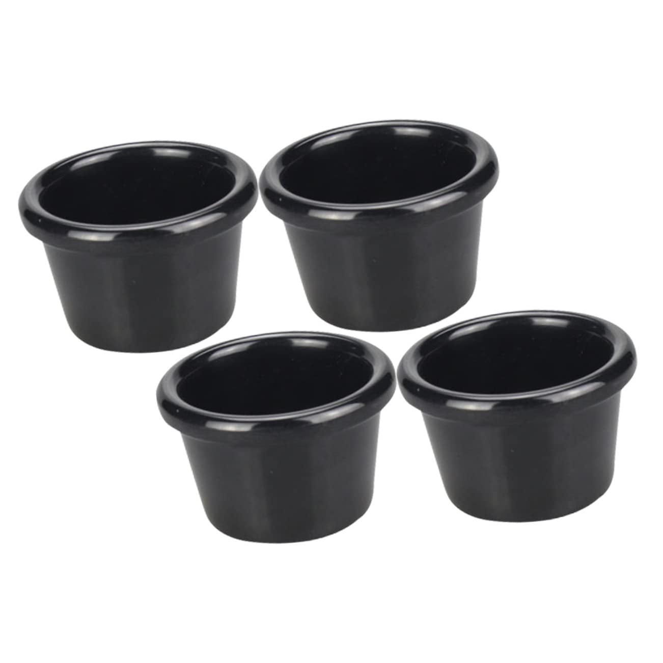 Mikinona 4pcs Food Condiment Cups Non- Sauce Dipping Bowls Corrugated Texture Dishes for Sharing Snacks and Sauces for Home and Restaurant Use