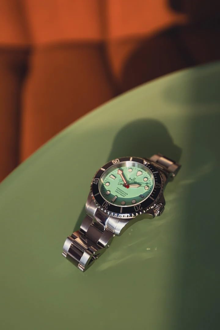 RATIO FreeDiver, orologio subacqueo con vetro zaffiro giapponese, automatico, resistente all'acqua fino a 200 m, orologio subacqueo da uomo