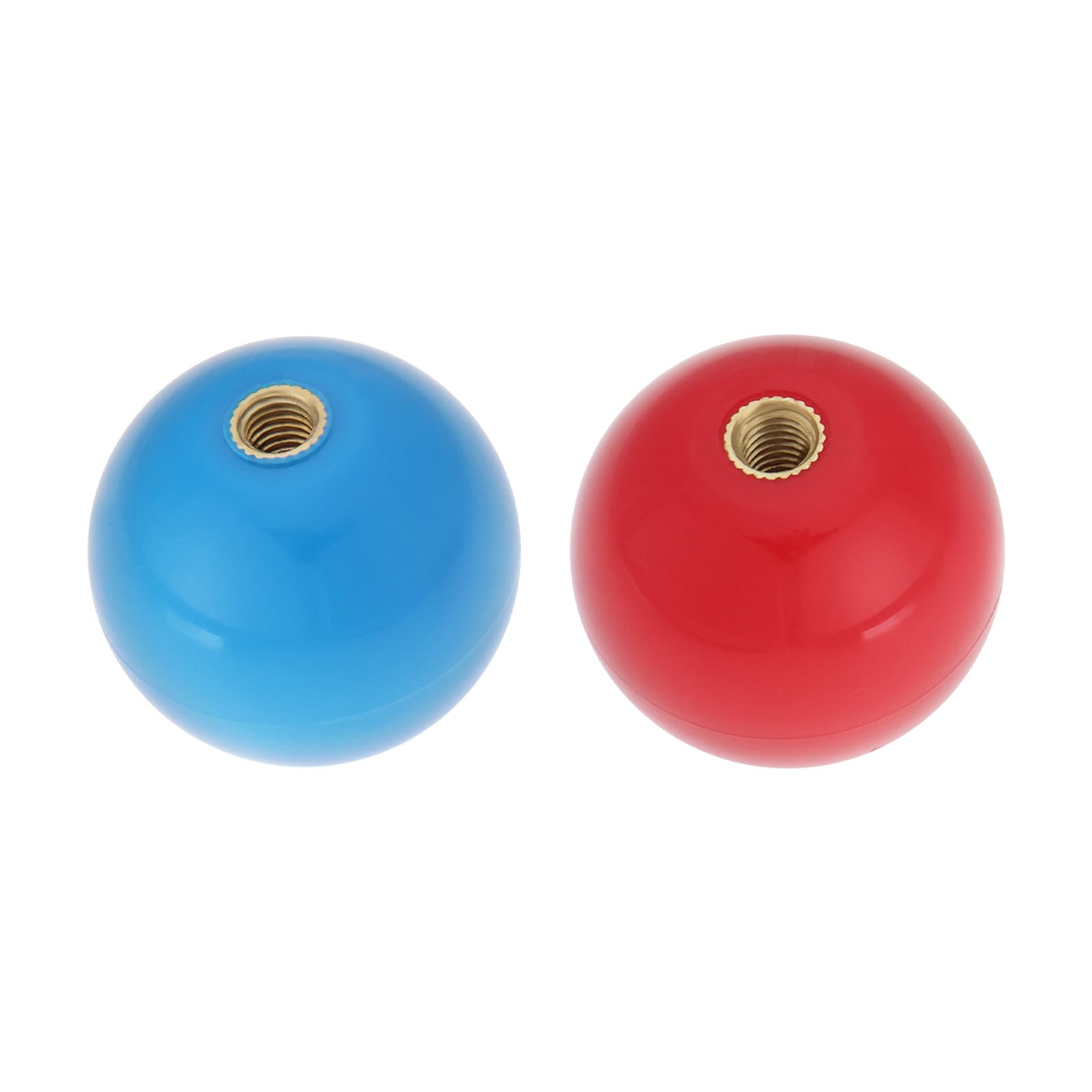 SG Store 2 Pieza Uds 35mm Juego de Arcade Cabeza de Joystick Redonda Parte Superior Esférica Mango Superior Circular Bola de Joystick Adecuada para Joystick de Tornillo M6 Azul Rojo