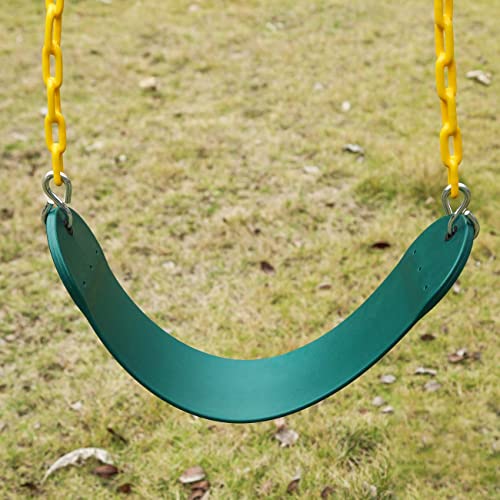 Image of Sunnyglade 8 PCS Swings Seats Heavy Duty with 66 inch Chain, Playground Swing Set Accessories Replacement with Snap Hooks, Support 250lb (8, Green)