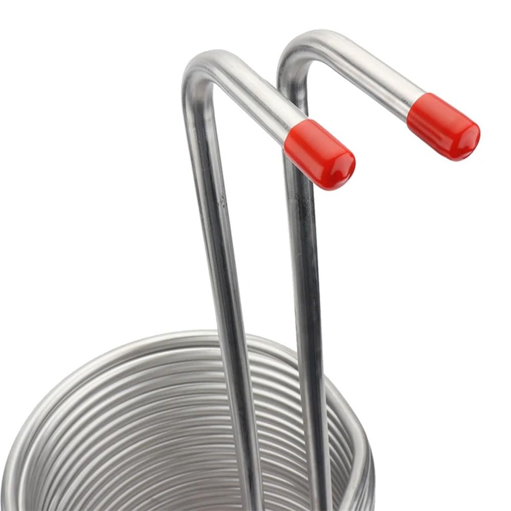 Enfriador de Mosto de inmersión de Acero Inoxidable de 16 m y 9,52 mm, serpentín de enfriamiento supereficiente for elaboración de Cerveza casera, 1 Unidad