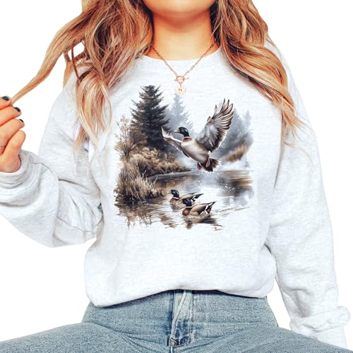 Vintage Mallard Ducks Wilderness Scene Sweatshirt - 90s Vintage Duck Pond Sweatshirt - Scenic Fall Autumn Nature Sweater - Unisex Graphic Crewneck Sweatshirt2