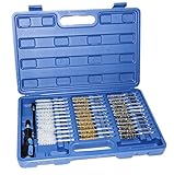 Bürsten Set 38 tlg. Drahtbürsten Reinigungsbürsten Rund Loch Drahtbürsten Set Edelstahlbürsten Nylonbürsten Sortiment Messingbürsten Satz