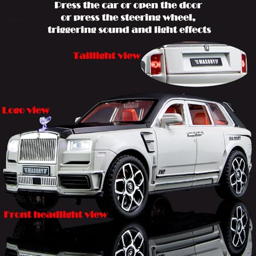 Auto de juguete Rolls-Royce Cullinan 1:24 Blanco miniatura 5