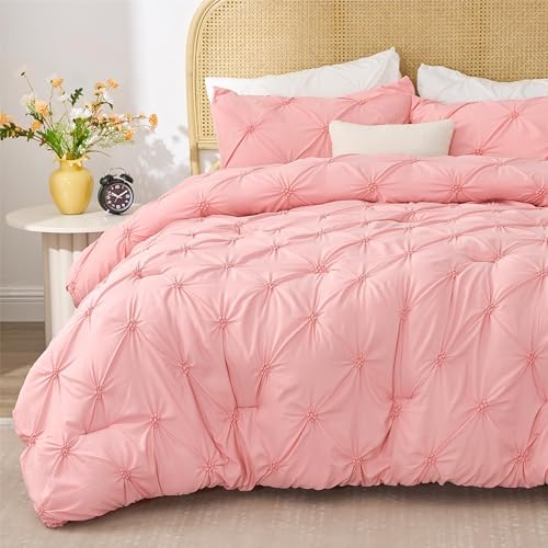 Image of BEDELITE California King Comforter Set Pink,Lightweight & Soft Comforter