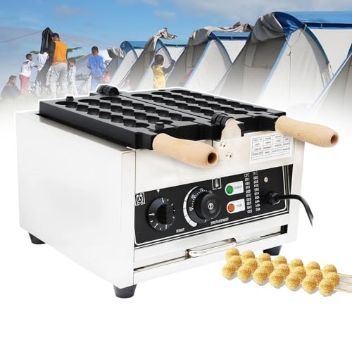 Máquina Para Hacer Gofres Eléctrica Con Burbujas, Máquina Para Hacer Gofres Comercial, Diseño De Revestimiento Antiadherente, Tubo Y Panel Calefactor En Forma De U De 1500 W