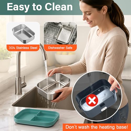 2.8L Electric Heated Lunch Box - 100W Portable Food Warmer for Adults - image 7