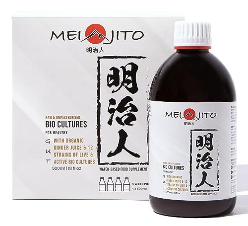 MEIJITO Bio Cultures Complex Probiotics | 12 Activated Strains | Gut Health | Anti Bloating | Digestion | Leaky Gut | IBS | Alive Cultures | Acid Resistance | Made in UK