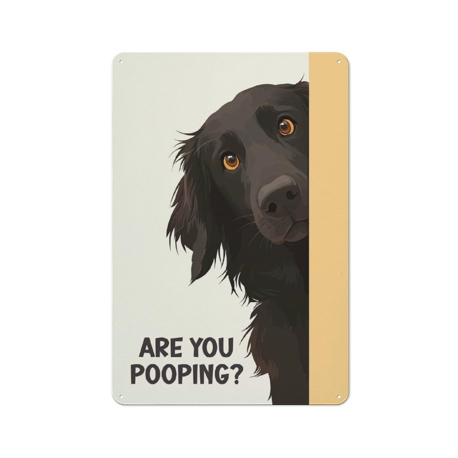 Junmoney Are You Pooping Flattie Tin Wall Plaque 30X20cm With For Garage Or Workshop, For An Autumn Wall Display In Garage And Workshop