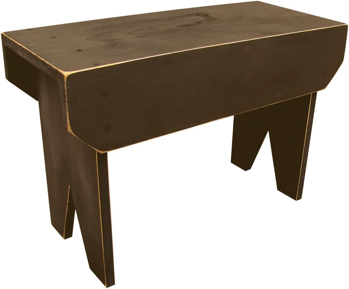 Sawdust City 2 ft Wood Bench Long (Old Black)
