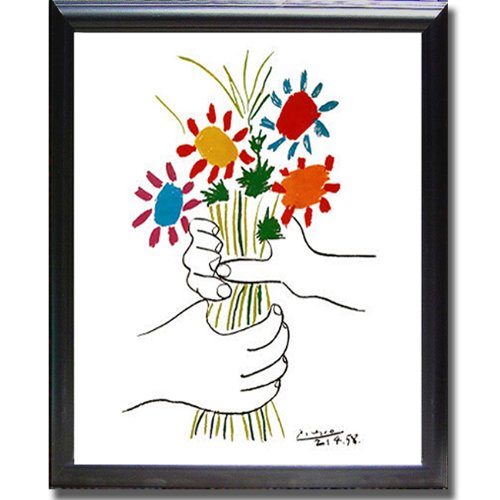 Artistic Home Gallery Petite Fleurs by Picasso Black-Framed Canvas (Ready-to-Hang)