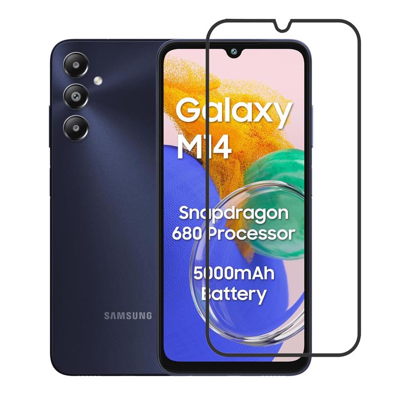 Image of Tempered Glass Screen Protector for Samsung Galaxy M14 4G with Easy Installation kit