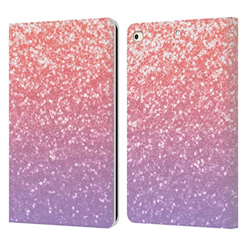 Housse iPad 9.7 2018 pliable Fleur Corail avec porte-cartes et support vidéo