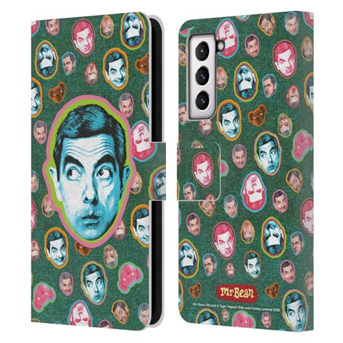Housse cuir portefeuille pour Samsung S21 5G avec fentes cartes Mr. Bean