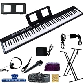 電子ピアノ 88鍵盤 黒　木製 電子 ピアノ 88鍵 デジタルピアノ　キーボード Amazon | 88鍵電子キーボードデジタルピアノ折りたたみ