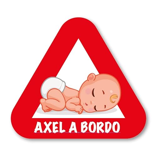 Autocollants bébé à bord personnalisés (Axel) Cover