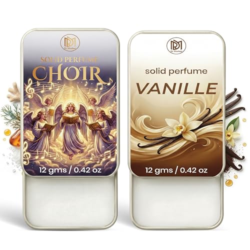 Image of Dr.Mashur Solid Perfume |Vanille&Choir Alcohol Free Wax Perfume Balm, Long Lasting | Pocket Tin 12g, Pack Of 2| Non Greasy Smooth Glide, Travel Friendly Men And Women