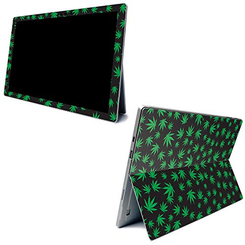 Image of MightySkins Carbon Fiber Skin for Microsoft Surface Pro 7 - Marijuana | Textured Carbon Fiber Finish | Easy to Apply, Remove, and Change Styles | Made in The USA