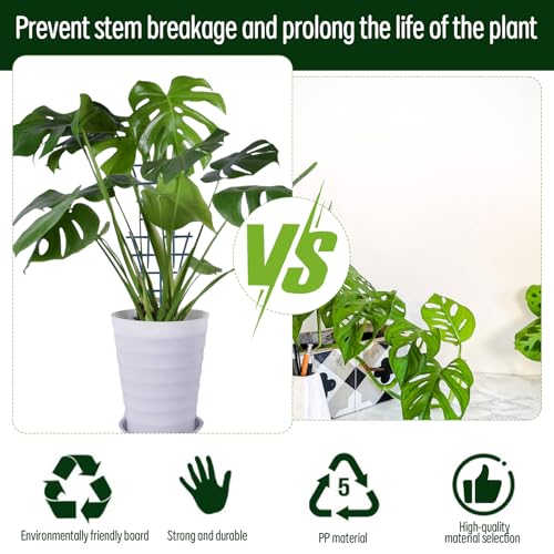 12 Stück Rankhilfe Zimmerpflanzen, Wiederverwendbare Pflanzengitter Klein Rankgitter Kunststoff Garten Pflanzenstütze Pflanzen Kletterhilfe für Mini Kletterpflanzen Zimmerpflanze (25 cm)