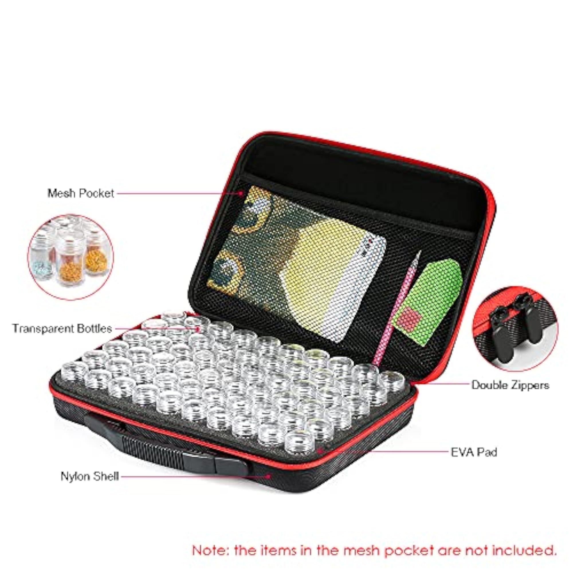 60-Bottles Box Sho Proof Drop-Proof Storage Container