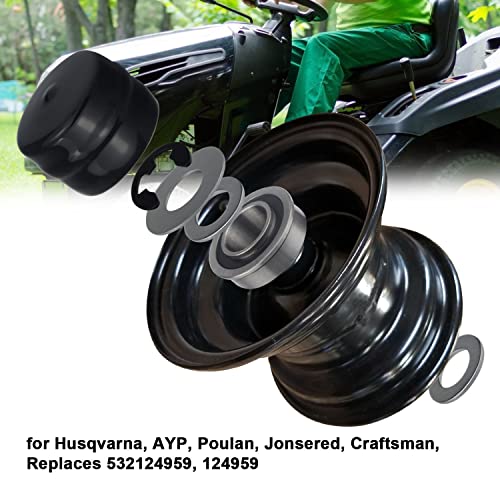 9040H Front Wheel Bushing To Bearing Conversion Kit, For Craftsman, John Deere, Poulan, Husqvarna 9040-H, 532009040, 532124959, 5920H, 9040N - Kit Is An Upgrade To The Original 491334, 491334Ma. #TOP1