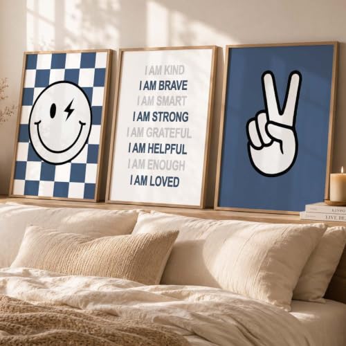 Image of Kotart Big Size quote Motivational Poster with Frame Aesthetic Positive Posters with Frames Motivational Quote feel good inspirational office Wall Art Room Living Room & Study Set Of 3 | Design 996 Beige (20x30 Inch)