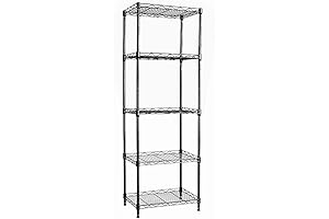 REGILLER 5-Wire Shelving Metal Storage Rack Adjustable Shelves