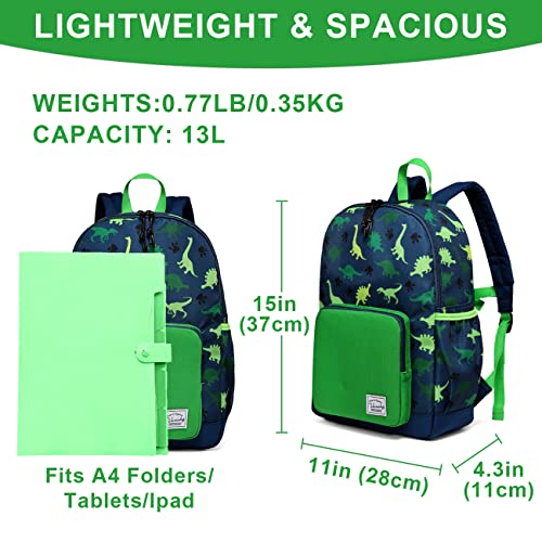 Vaschy Kids Backpack For Boys, Cute Lightweight Water Resistant Preschool Backpack For Boys And Girls Kindergarten Bookbag Dinosaur #TOP1