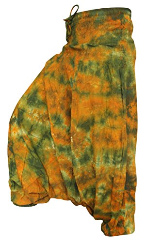 Shopoholic Fashion Tie Dye Colorful Hippy Boho Loose Fit Baggy Harem Pants