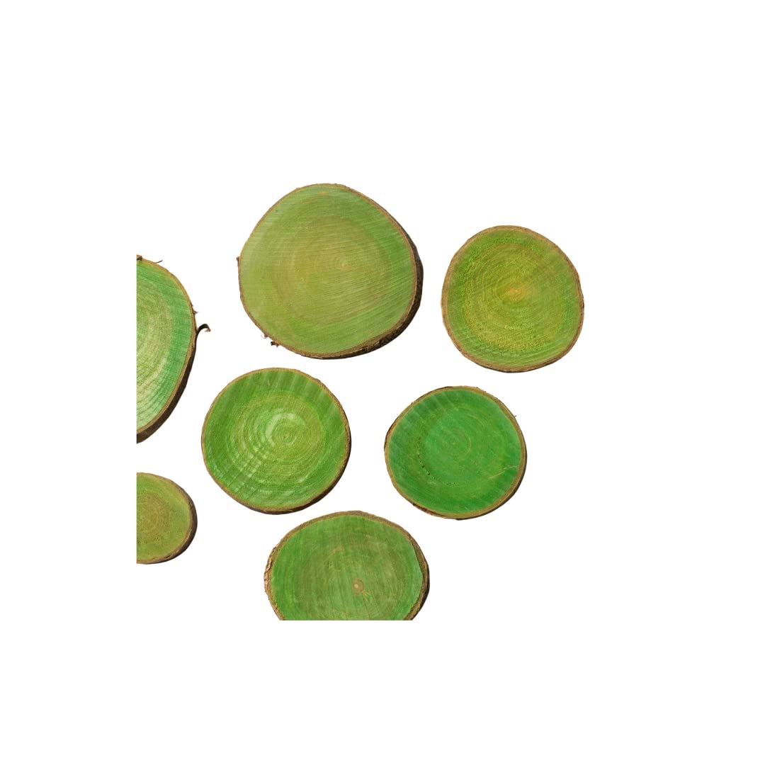 SATRA TRADERS (Size : 1.5 inch to 2.5 inch 50Pcs) Wooden Slices for Home Hanging Decorations, DIY Craft, Paintings, Photo Props (Purple)