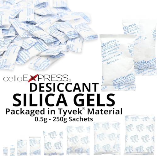 Bolsas de gel de sílice de 0,5 g celloexpress para evitar el moho y la humedad 5