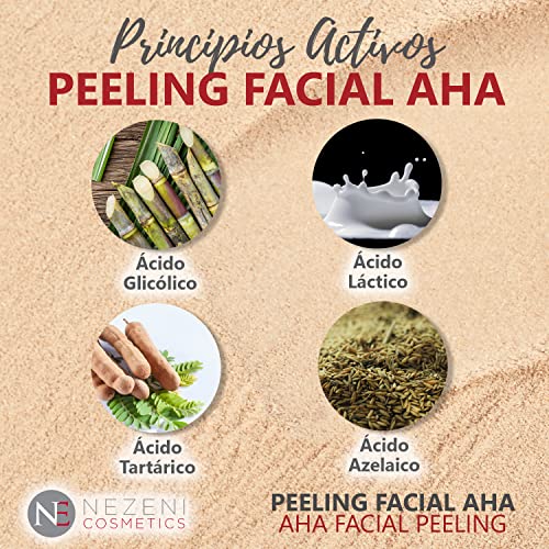 Peeling Químico Facial 4 POTENTES ÁCIDOS: 10% Glicólico, Azeláico, Láctico, Tartárico | Limpieza de Poros, Elimina Puntos Negros y Espinillas | Nezeni Cosmetics - BAJO CONSERVANTES - imagen 4