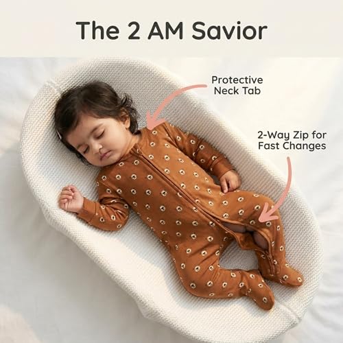 Image of The Mom Store Baby Zipper Romper For Boys And Girls | Cotton | Soft And Comfortable Infant Bodysuit | Trendy Stylish Sleepsuit Nightsuit For Newborn Baby | Printed | Unisex Sleep Wear