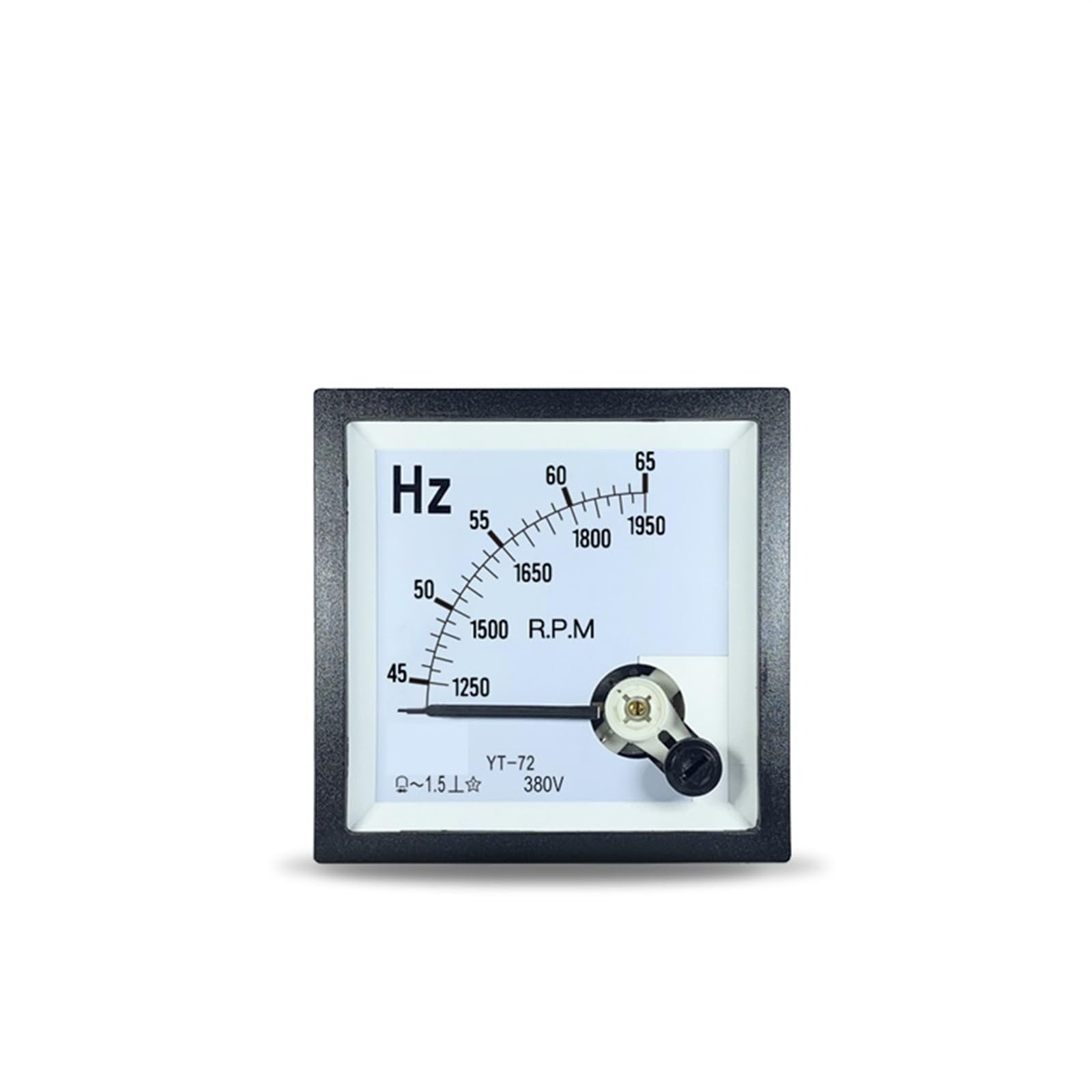 YT72 Tachimetro Misuratore di Frequenza Display A Doppia Bilancia Integrato 45-65Hz 45-55Hz 100V 110V 220V 380V 50Hz 60Hz 1350-1950rpm 1350-16 1 Pz(45-55Hz 100V)