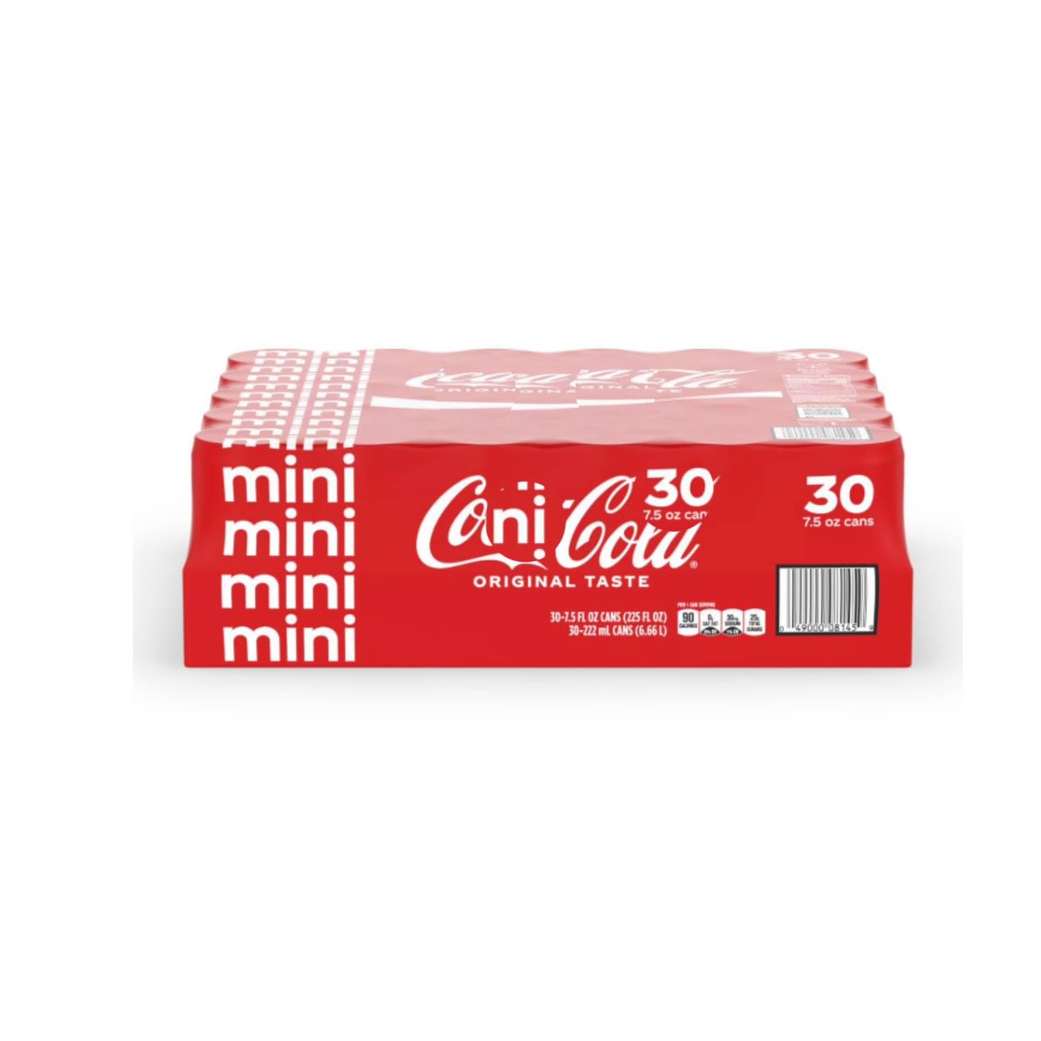 CCoca-Colaa Mini Cans, 7.5 fl. oz Pack of 30, Mini Soda Cans - Cokke mini 30 Pack Cans