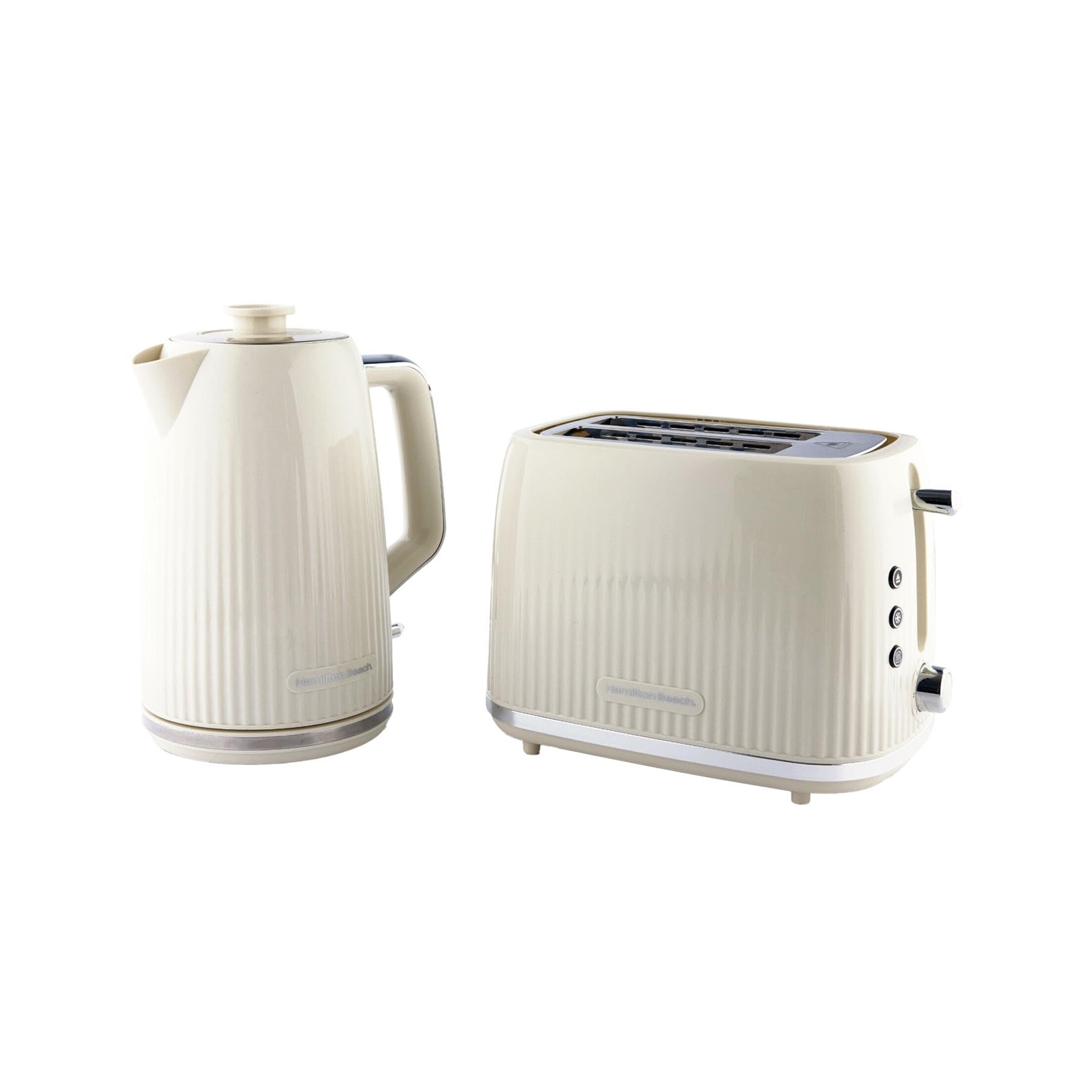 Hamilton Beach Kettle and Toaster Set, Miami, Electric Kettle 1.7L, Wide Slot Toaster 2 Slice, Boil Dry Protection, 7 Variable Browning Levels, Sand - HBMIAS โ image 1