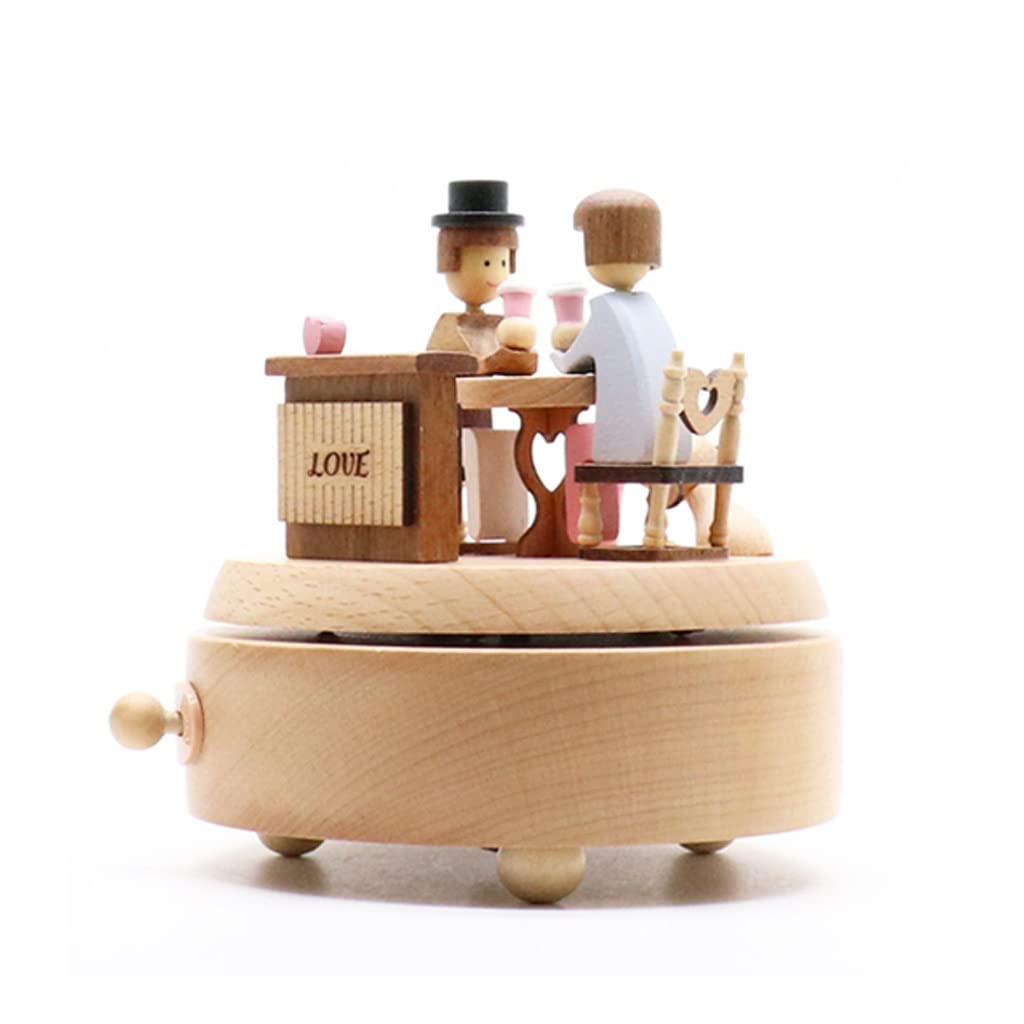 regalo di legno Music Box Music Box Amanti Idee di compleanno Recentemente sposato Regali di nozze per fidanzate, migliori amici, souvenir pratico