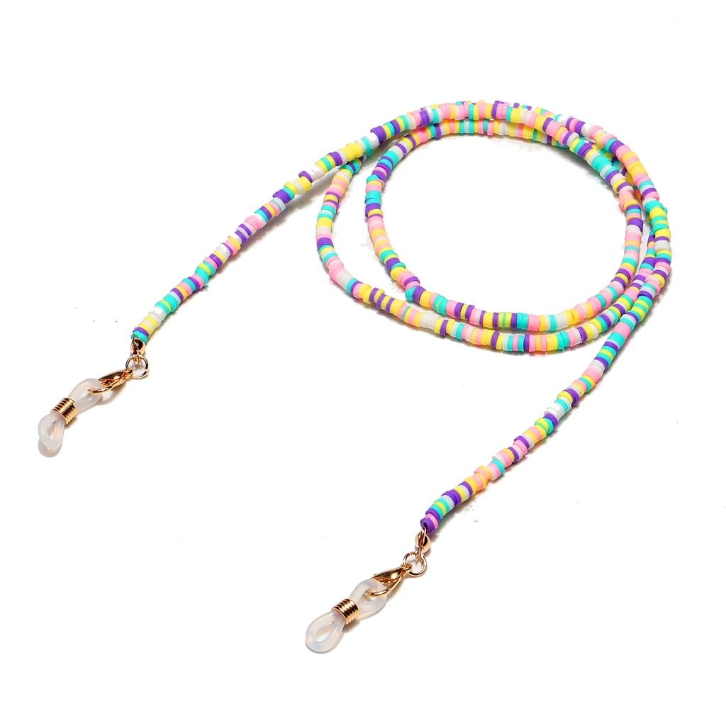 Handgefertigte Kette, mehrfarbiges Brillenband aus Polymerclay