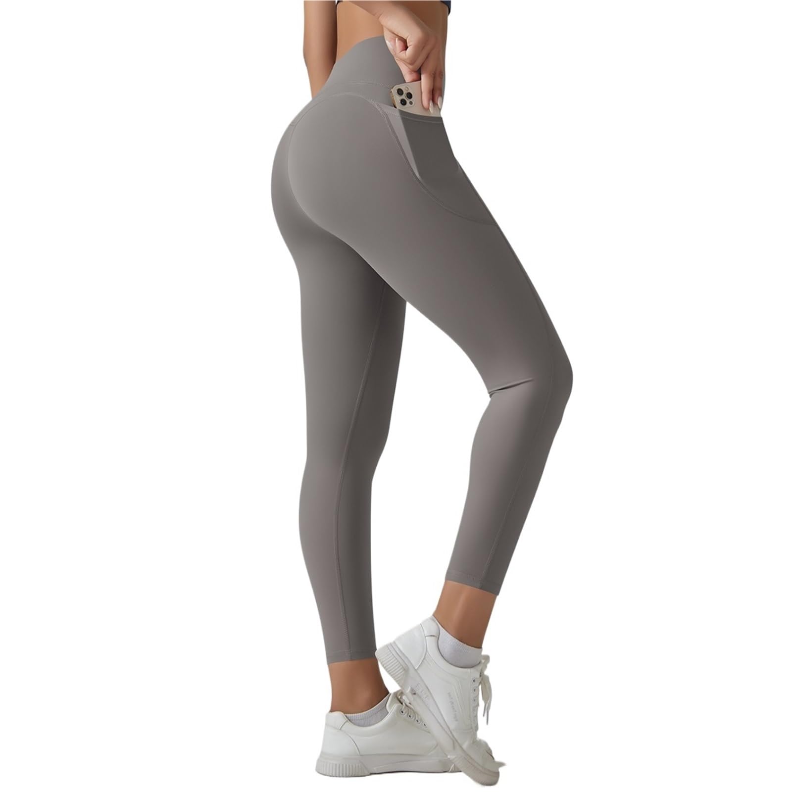 Leggings da donna con tasche Pantaloni da yoga Leggings da palestra Sport Donna Fitness a vita alta Leggings femminili Controllo della pancia Corsa Allenamento