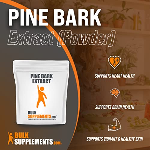 Bulksupplements.com Pine Bark Extract Powder - Herbal Supplements For Circulation Support, Antioxidants Source - 250Mg Of Pine Bark Extract Powder Per Serving - Gluten Free (100 Grams - 3.5 Oz) #TOP2
