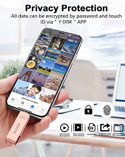 Scicnce 512Gb Photo Stick Iphone Flash Drive, For Iphone Usb Memory Stick Thumb Drives Usb Stick External Storage Compatible With Iphone Ipad Android Pc (Rose Gold) #TOP4