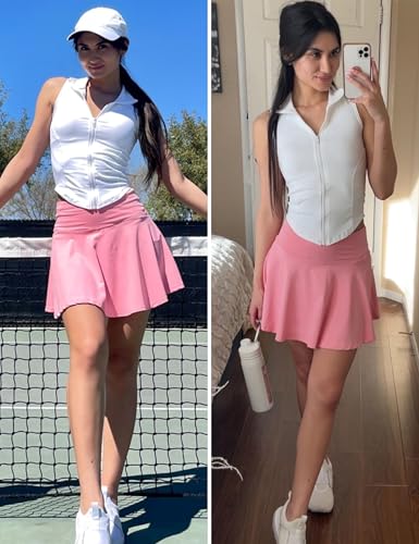 Image of Women's Workout Activewear Vests Cropped Sleeveless Yoga Athletic Golf Shirt Tank Tops