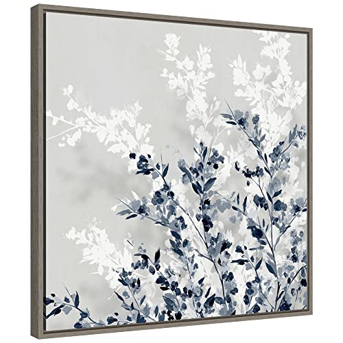 Amanti Art Framed Canvas Wall Art 22x22 Blue Spring I by Isabelle Z, Framed Wall Art Canvas, Abstract Artwork, Rustic Farmhouse Decor, Medium Poster Painting for Living Room, Bedroom, Bathroom by Amanti Art - Used condition - Image 2