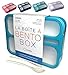 Bento Lunch-box for Kids Boys Girls | Leak-proof School Bentobox | Meal Prep Portion Container Lunch-Boxes for Adults | BPA-Free, Microwave Safe, 6 Compartments | Blue